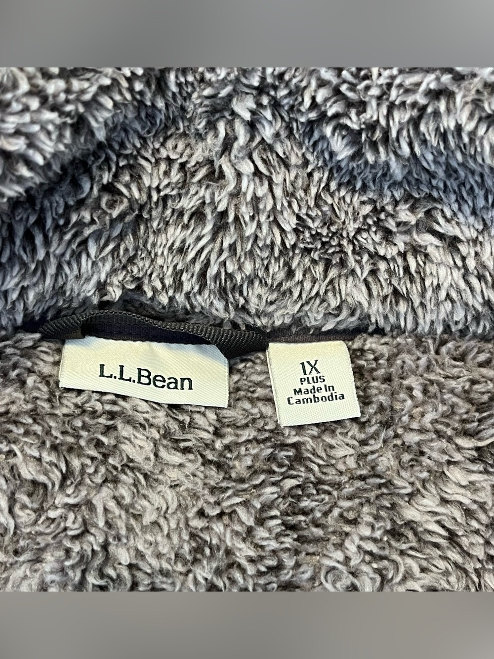L.L. Bean Grey Snap Fleece Womens 1X - Picture 4 of 7
